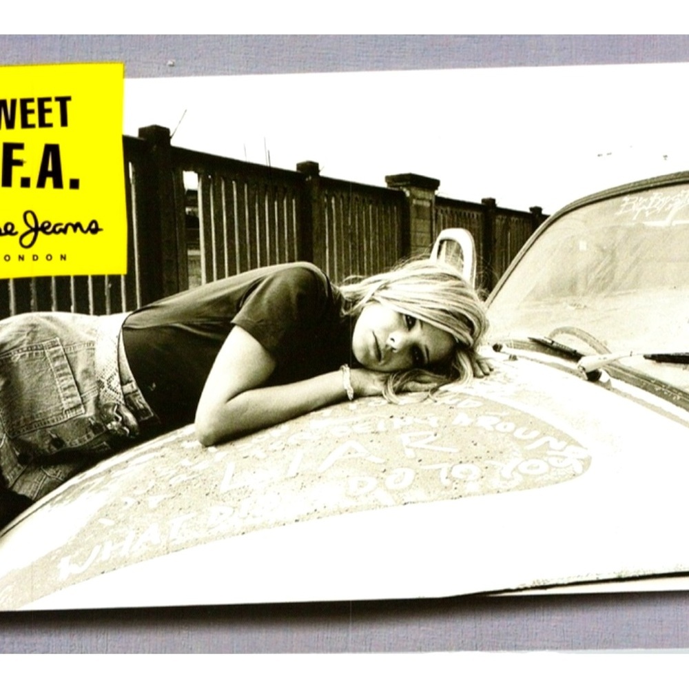 Vtg 90s Postcard Pepe Jeans London Over the Rainbow Ad Campaign 4x6 Fashion New
